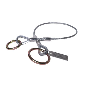 3' Vinyl Coated Galv. Cable Choker Anchor with 2.5" & 3" O-Ring Ends.