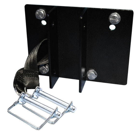 Arc-o-pod adapter bracket, compatible with WG01 winch (black powder coated finish)