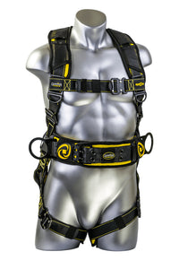 Cyclone Construction Harness Black/Yellow, QC chest / QC leg / TB waist belt / Side D-rings / Size M-L