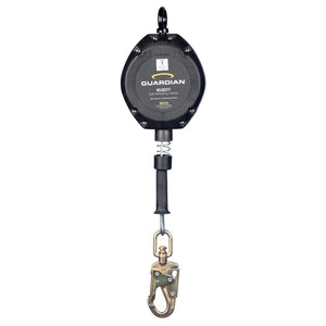 16 FT Velocity galvanized cable SRL with swivel indicating snap hook, swivel top, includes carabiner