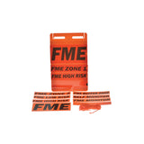 FMEINS7OR FME Inserciones de letreros - 1,5" x 8" FME BAJO RIESGO"