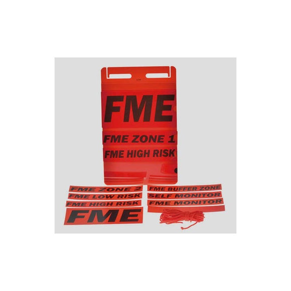 FME sign inserts-1.5 in x 8 in FME low risk in