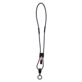 NL24RSCLSMBK	Black Rubber Neck Lanyard with Retention Slider & small Badge Strap