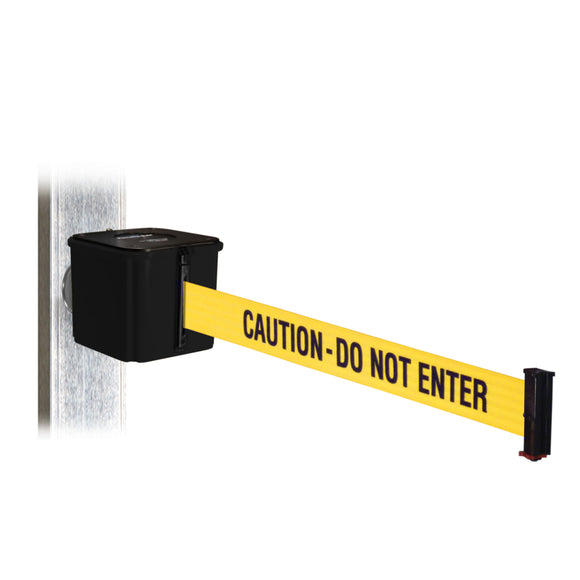 Black/Yellow  25' Magnetic Wall Mount Retractor with magnetic end