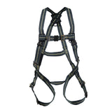 Full body harness with 5 point adjustment, dorsal D-ring, mating buckle chest and leg straps. 100% Kevlar webbing.