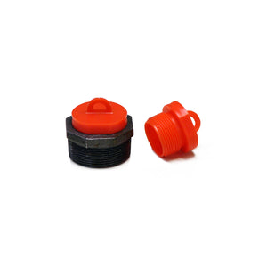 LDPE THREADED PLUG FLARED JIC FITTING 9/16"-16IN RED 1000/pkg