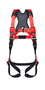 Series 3 Harness With Waist Pad, XS-S, PT Chest, TB Legs, 3-D (Dorsal, Side), Red