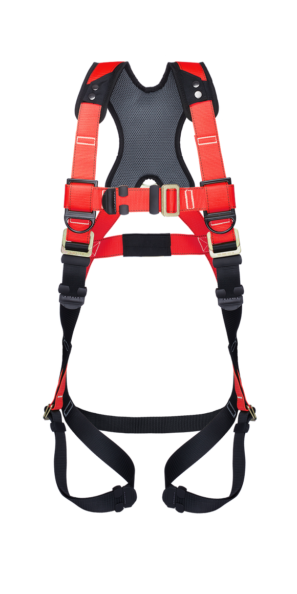 Series 3 Harness With Waist Pad, XS-S, PT Chest, TB Legs, 3-D (Dorsal, Side), Red