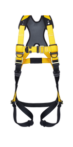 Series 3 Harness With Waist Pad, XS-S, QC Chest, QC Legs, Yellow, Custom Logo