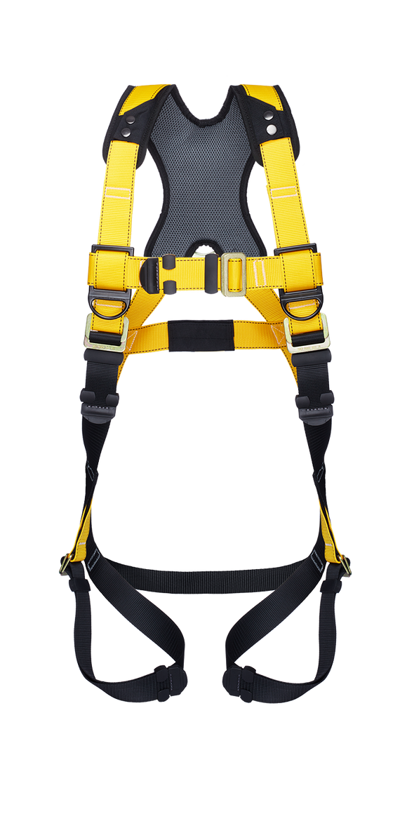 Series 3 Harness With Waist Pad, XS-S, QC Chest, QC Legs, Yellow, Custom Logo