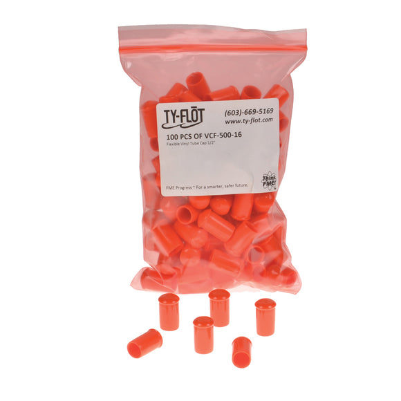 Orange Tube Cap 2.5 IN (100/Pkg.)