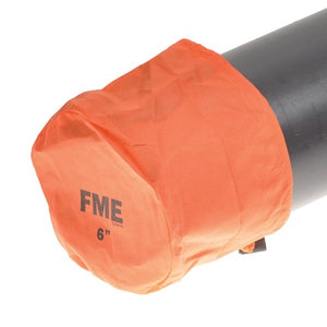 Funda económica FME de color naranja, resistente al fuego y al agua, 10" de diámetro y 6" de profundidad, paquete de 100.