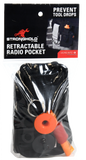 Retail pack Retractable Radio Pouch with Tether Loops RETRPBH-R